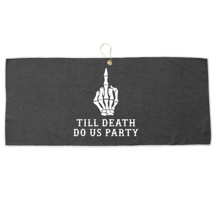 Till Death Do Us Party Large Microfiber Waffle Golf Towel