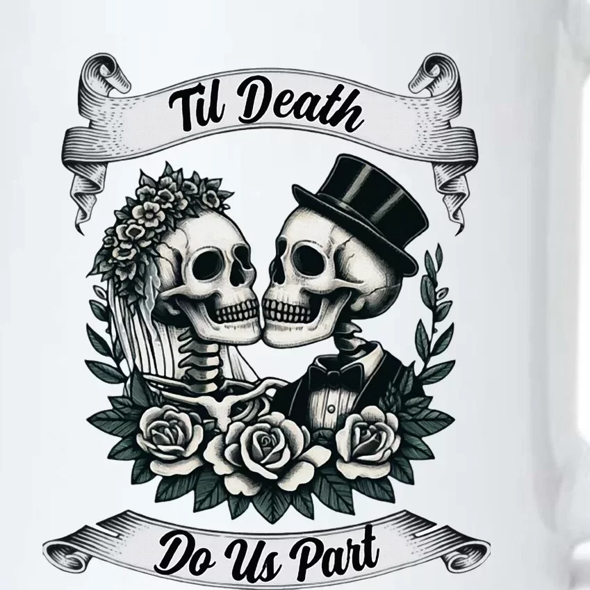 Til Death Do Us Part Skeleton Bride & Groom Marriagewedding Black Color Changing Mug