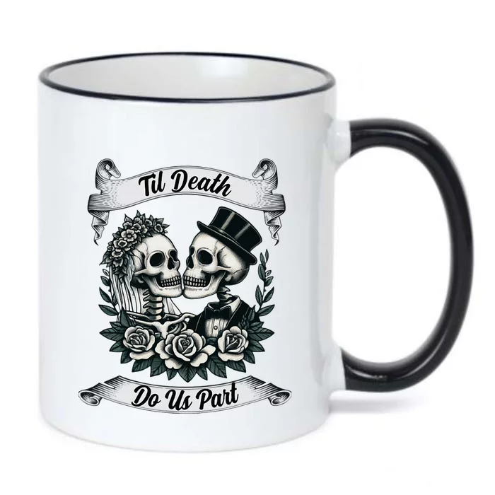 Til Death Do Us Part Skeleton Bride & Groom Marriagewedding Black Color Changing Mug