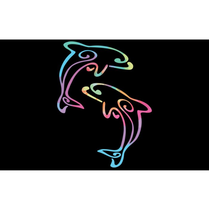 Tie Dye Dolphins Swimming Bumper Sticker