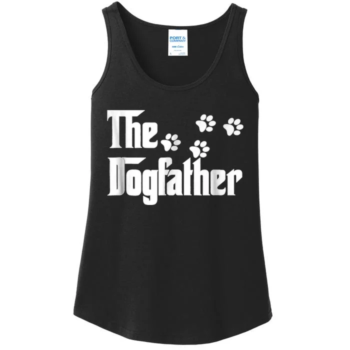 The Dogfather Dad Fathers Day Gift Dog Lover Premium Ladies Essential Tank