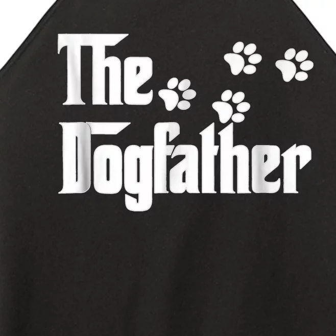 The Dogfather Dad Fathers Day Gift Dog Lover Premium Women’s Perfect Tri Rocker Tank