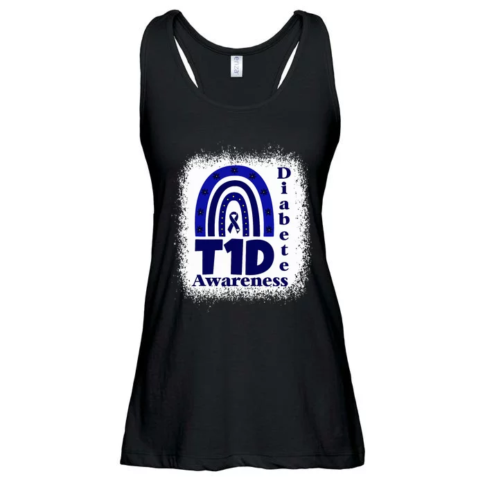 T1D Diabetic Dad MomType 1 Diabetes Awareness Ladies Essential Flowy Tank