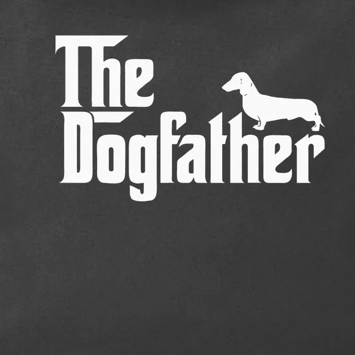 The Dogfather Dachshund Funny Father Dog Lover Zip Tote Bag