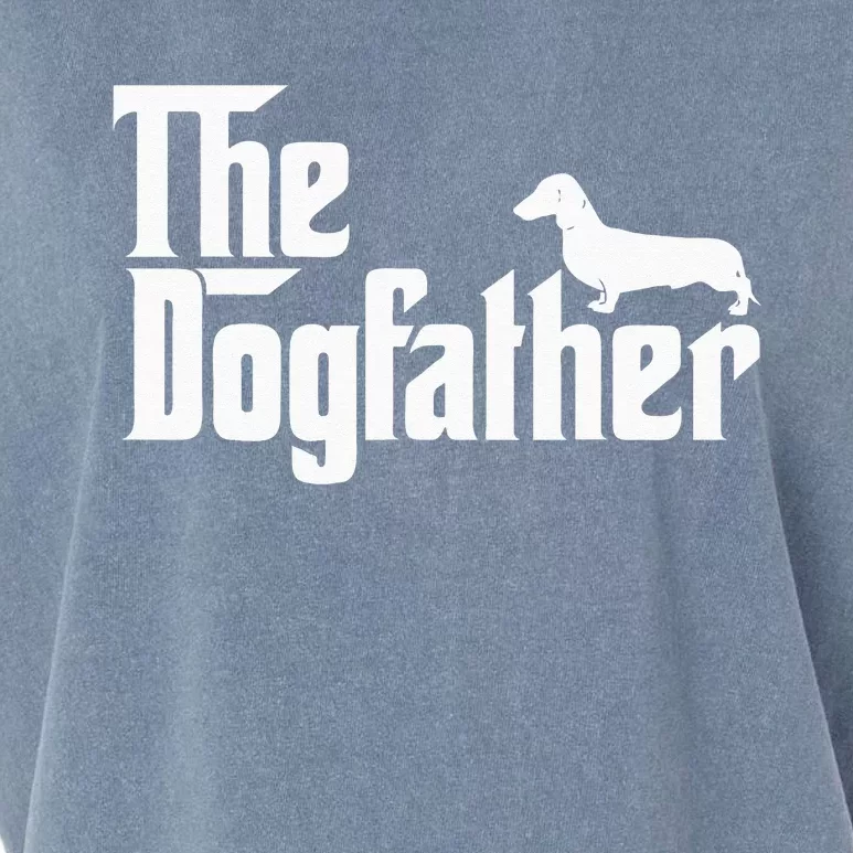 The Dogfather Dachshund Funny Father Dog Lover Garment-Dyed Women's Muscle Tee