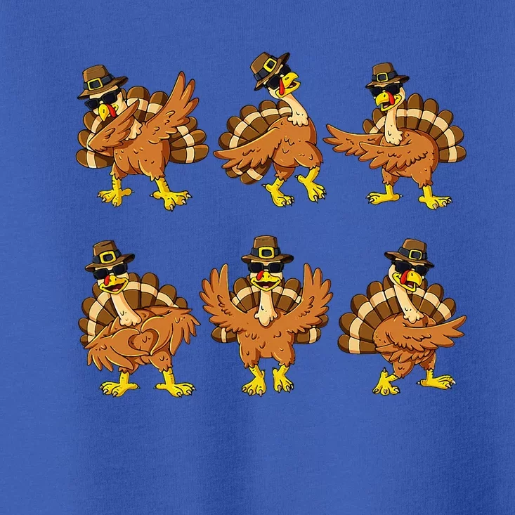 Thanksgiving Day Dancing Turkey Pilgrim Toddler T-Shirt