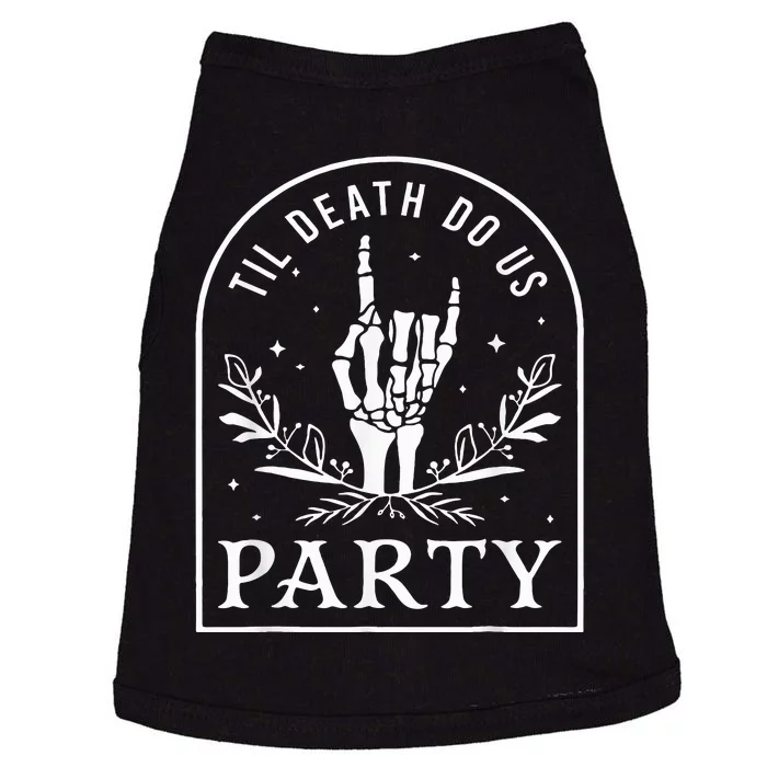 Til Death Do Us Party Retro Halloween Bachelorette Matching Doggie Tank