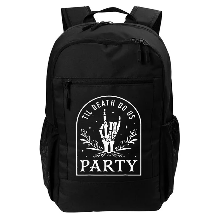 Til Death Do Us Party Retro Halloween Bachelorette Matching Daily Commute Backpack