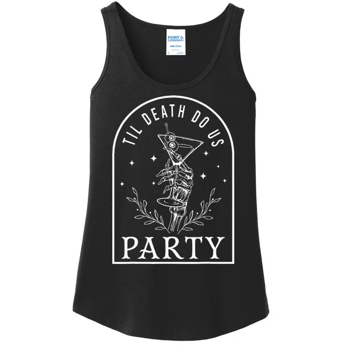 Til Death Do Us Party Spooky Wedding Bachelorette Halloween Ladies Essential Tank