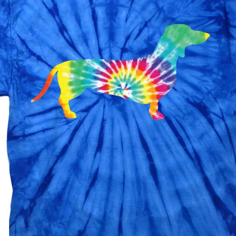 Tie Dye Dog Gift Hippie Dachshund Retro Gift Puppy Gift Funny Gift Tie-Dye T-Shirt