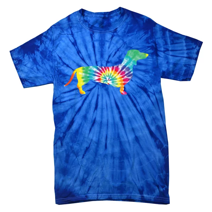 Tie Dye Dog Gift Hippie Dachshund Retro Gift Puppy Gift Funny Gift Tie-Dye T-Shirt