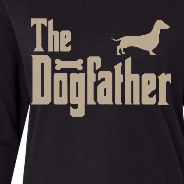 The Dogfather Dachshund Dog Lovers Womens Cotton Relaxed Long Sleeve T-Shirt