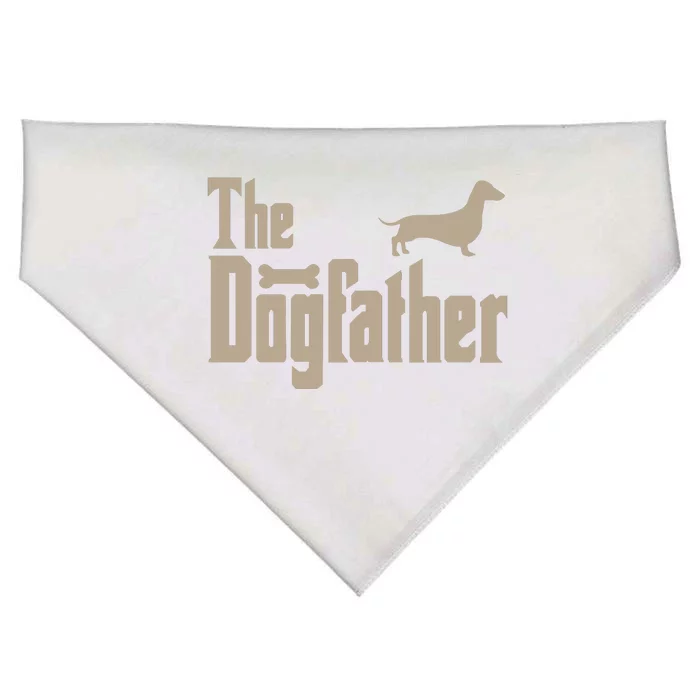 The Dogfather Dachshund Dog Lovers USA-Made Doggie Bandana