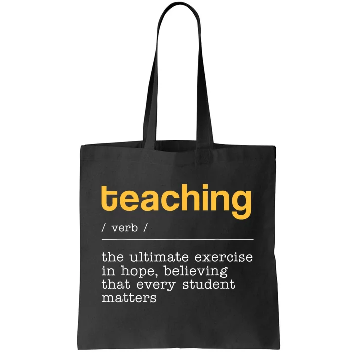 Teaching Dictionary Definition Teacher Motivational Tote Bag