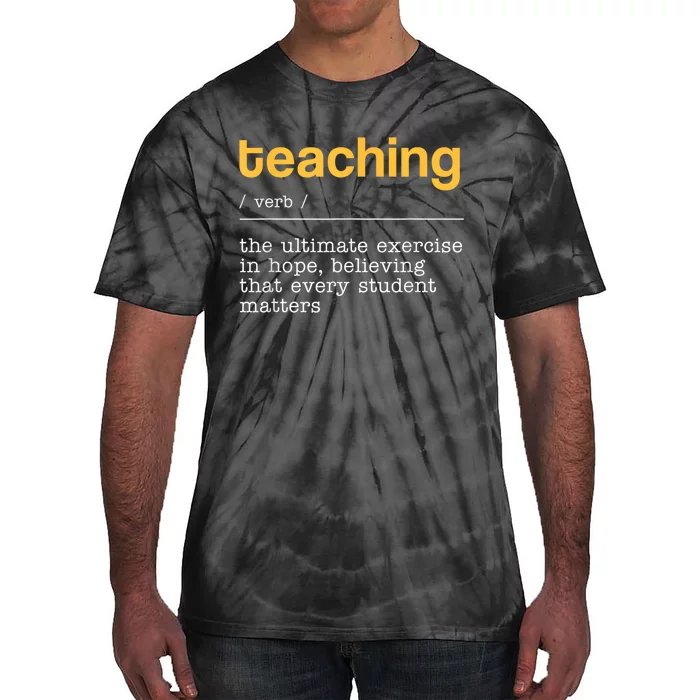 Teaching Dictionary Definition Teacher Motivational Tie-Dye T-Shirt