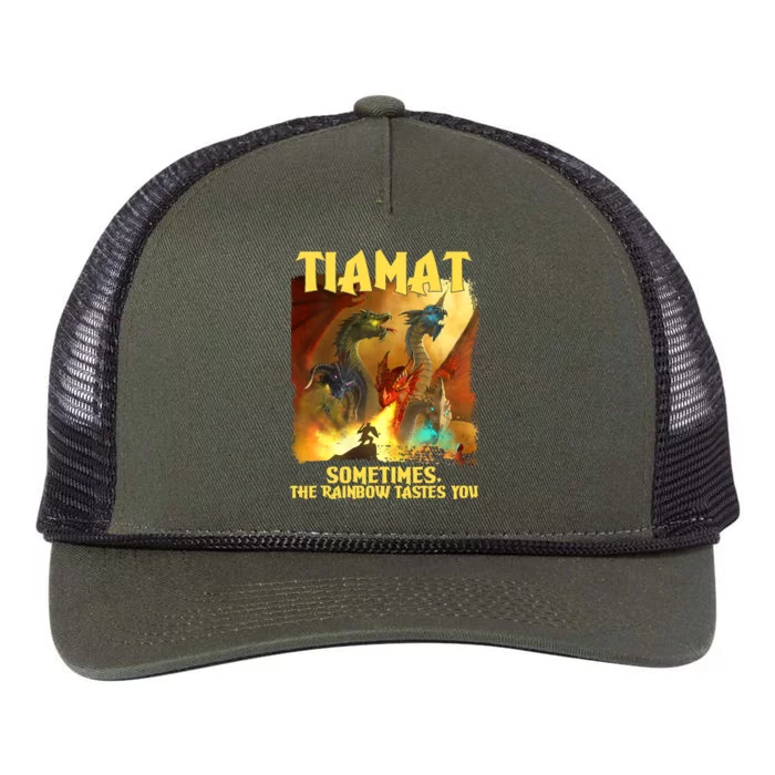 TIAMAT DnD Dragon Sometimes The Rainbow Tastes You Retro Rope Trucker Hat Cap