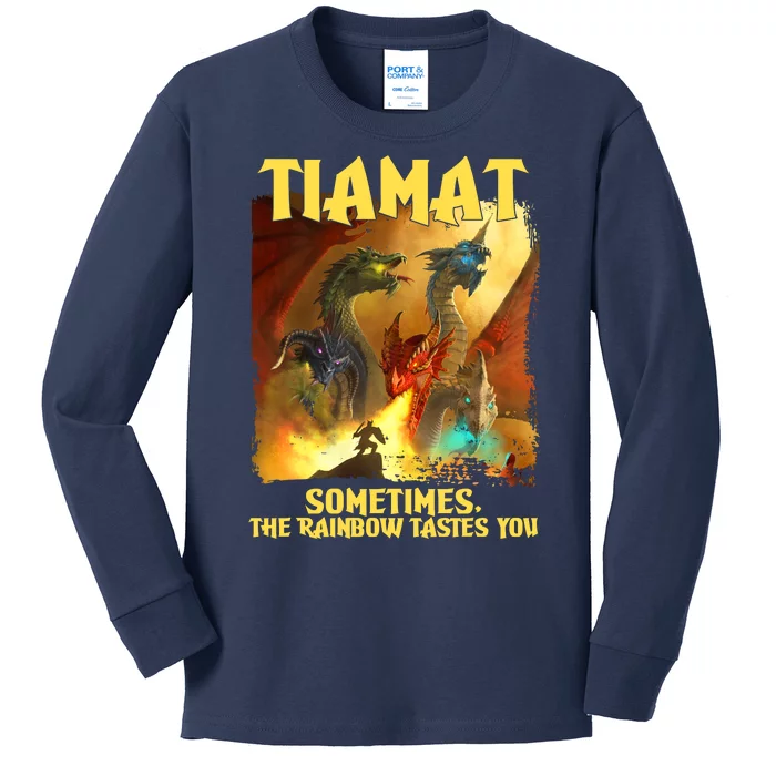 TIAMAT DnD Dragon Sometimes The Rainbow Tastes You Kids Long Sleeve Shirt