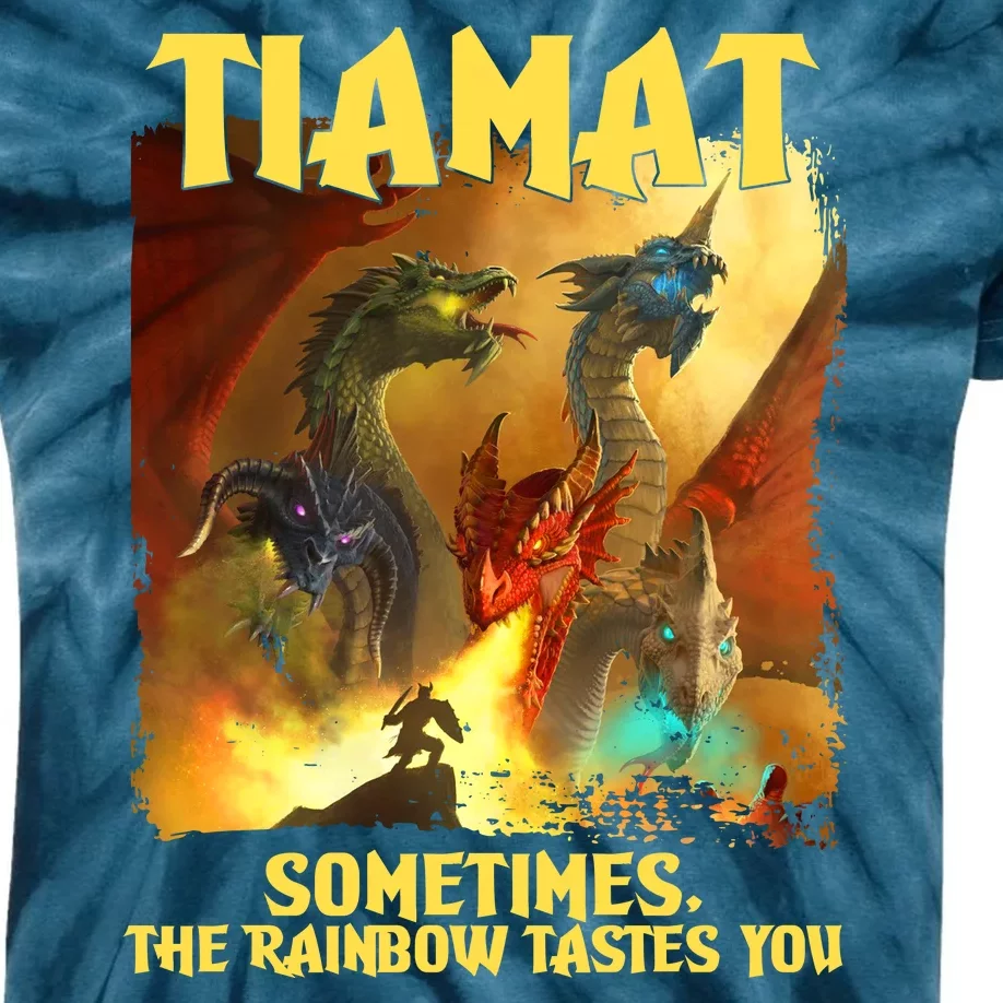 TIAMAT DnD Dragon Sometimes The Rainbow Tastes You Kids Tie-Dye T-Shirt