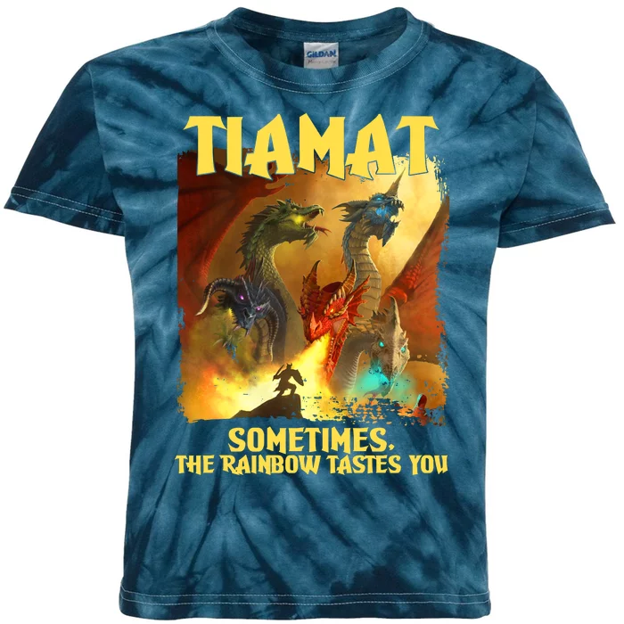 TIAMAT DnD Dragon Sometimes The Rainbow Tastes You Kids Tie-Dye T-Shirt