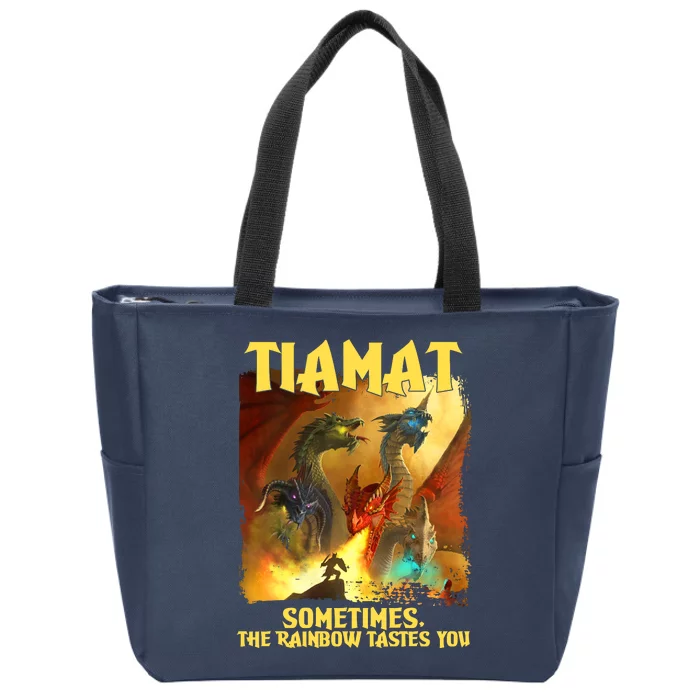 TIAMAT DnD Dragon Sometimes The Rainbow Tastes You Zip Tote Bag