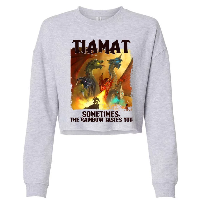 TIAMAT DnD Dragon Sometimes The Rainbow Tastes You Cropped Pullover Crew