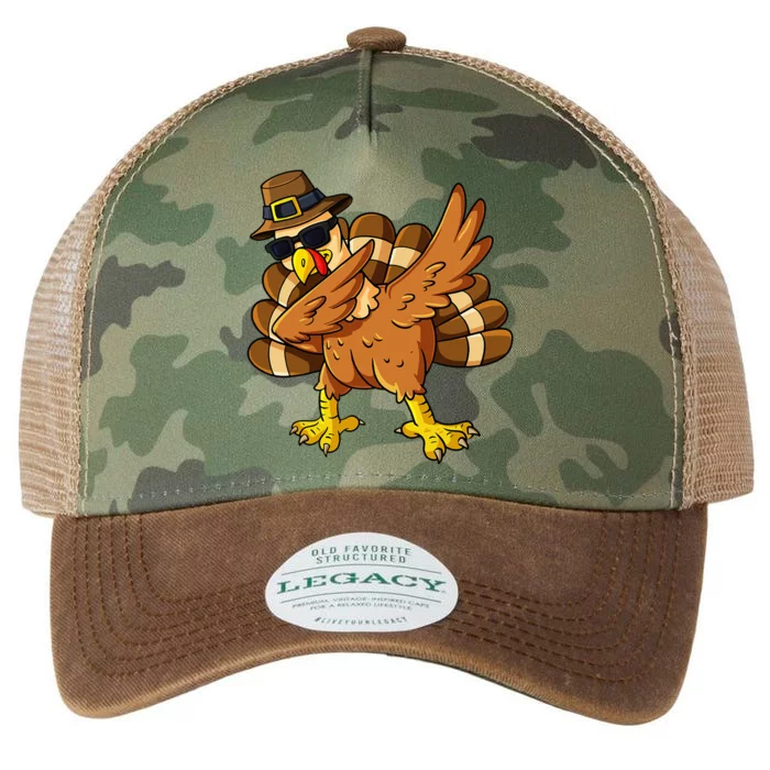 Thanksgiving Day Dabbing Turkey Pilgrim Legacy Tie Dye Trucker Hat