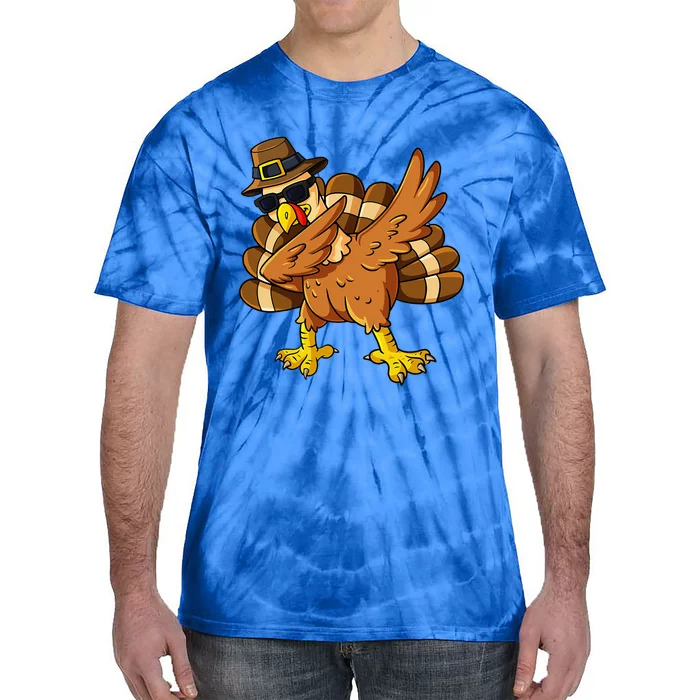 Thanksgiving Day Dabbing Turkey Pilgrim Tie-Dye T-Shirt