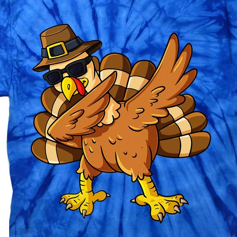 Thanksgiving Day Dabbing Turkey Pilgrim Tie-Dye T-Shirt