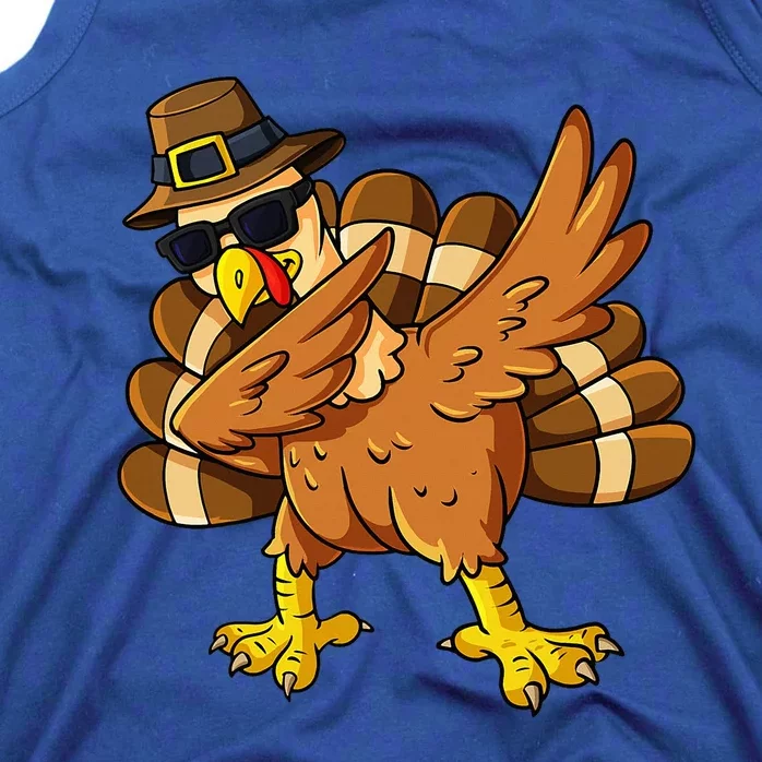 Thanksgiving Day Dabbing Turkey Pilgrim Tank Top