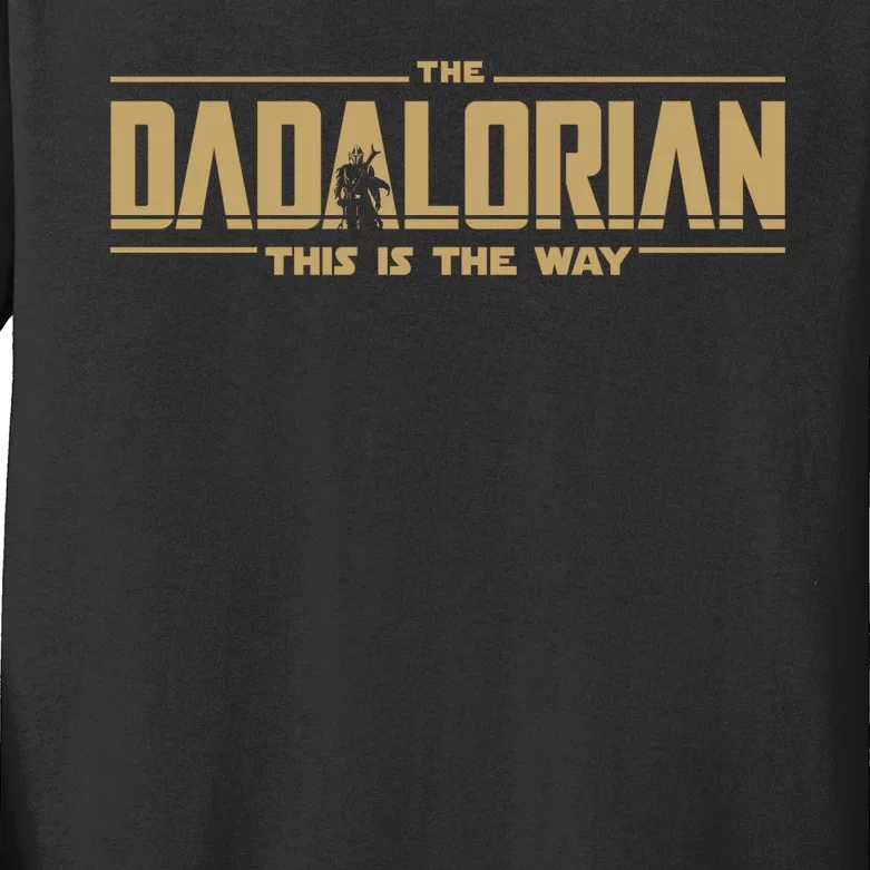 The Dadalorian Dad Papa Papalorian This Is The Way Kids Long Sleeve Shirt