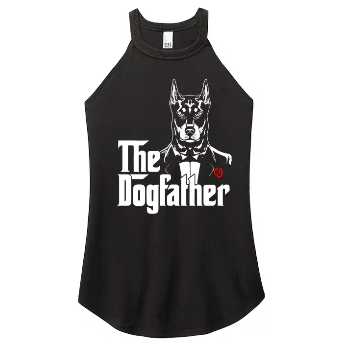 The Dogfather Dorbermann Women’s Perfect Tri Rocker Tank