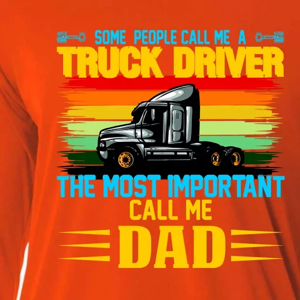 Truck Driver Dad Gift Cooling Performance Long Sleeve Crew