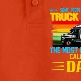 Truck Driver Dad Gift Dry Zone Grid Performance Polo