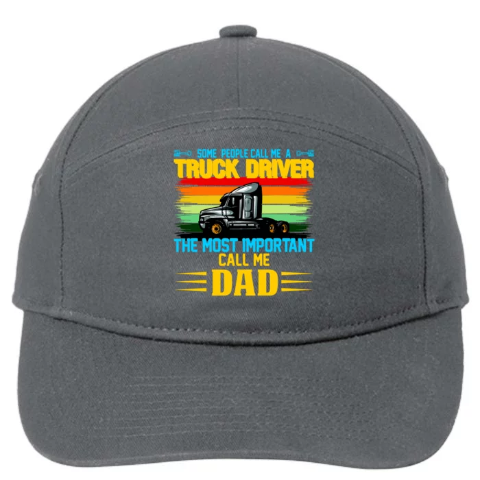 Truck Driver Dad Gift 7-Panel Snapback Hat