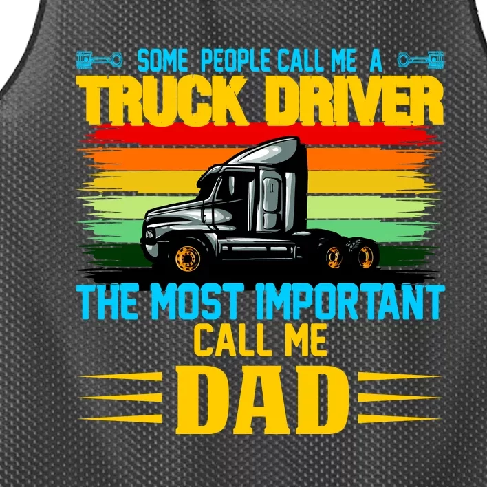 Truck Driver Dad Gift Mesh Reversible Basketball Jersey Tank