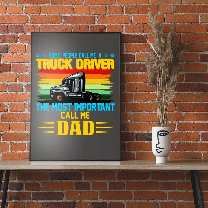 Truck Driver Dad Gift Poster