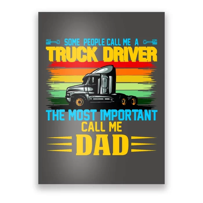 Truck Driver Dad Gift Poster