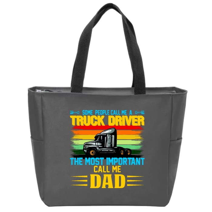 Truck Driver Dad Gift Zip Tote Bag