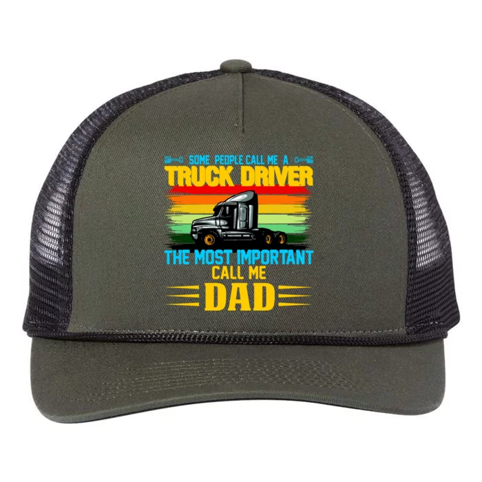 Truck Driver Dad Gift Retro Rope Trucker Hat Cap