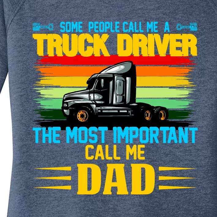 Truck Driver Dad Gift Women's Perfect Tri Tunic Long Sleeve Shirt