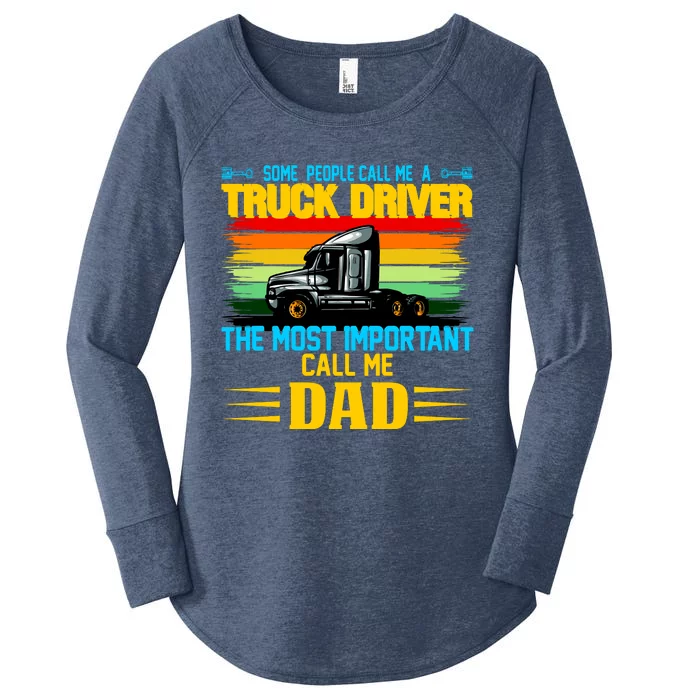 Truck Driver Dad Gift Women's Perfect Tri Tunic Long Sleeve Shirt