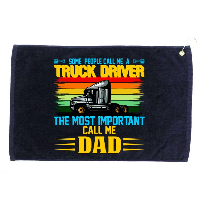 Truck Driver Dad Gift Grommeted Golf Towel