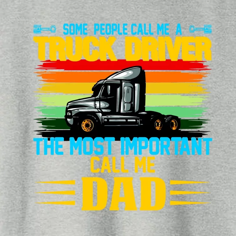 Truck Driver Dad Gift Women's Crop Top Tee