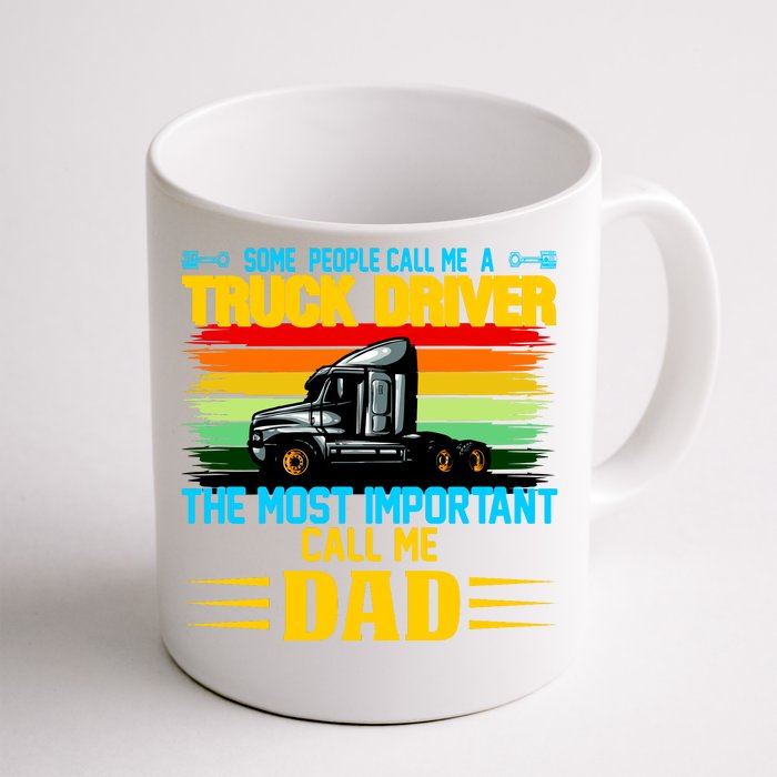 Truck Driver Dad Gift Front & Back Coffee Mug