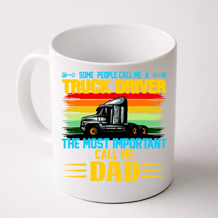 Truck Driver Dad Gift Front & Back Coffee Mug