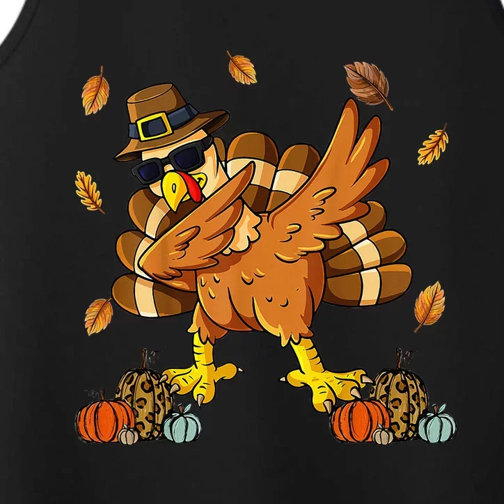 Thanksgiving Day Dabbing Turkey Pilgrim Performance Tank