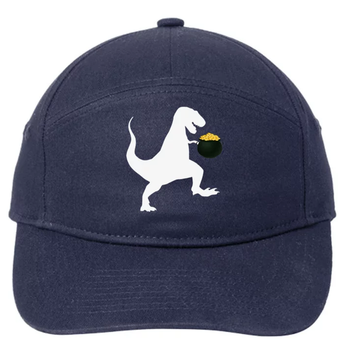 TRex Dinosaur Dino Funny St. Saint Patrick's Day 7-Panel Snapback Hat