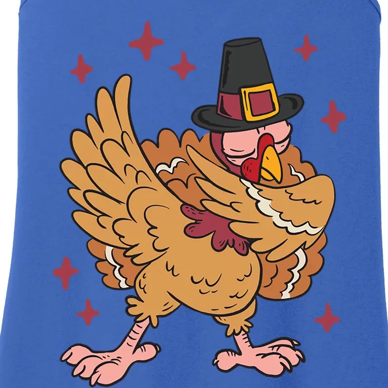 Thanksgiving Day Dinner Dabbing Turkey Pilgrim Dab Dance Meaningful Gift Ladies Essential Tank