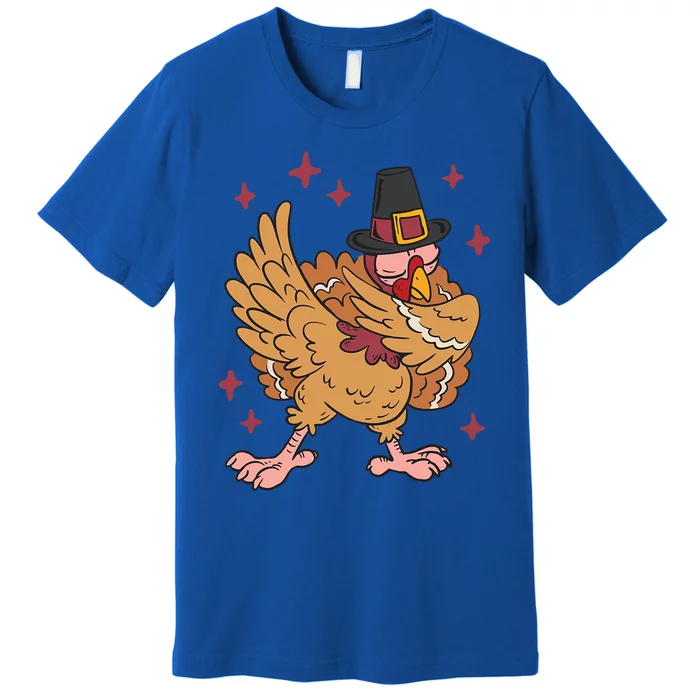 Thanksgiving Day Dinner Dabbing Turkey Pilgrim Dab Dance Meaningful Gift Premium T-Shirt