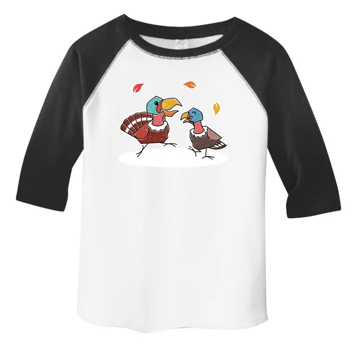 Thanksgiving Day Dancing Turkey Pilgrim Poses Dabbing Cute Gift Toddler Fine Jersey T-Shirt